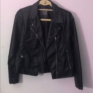 Black leather jacket